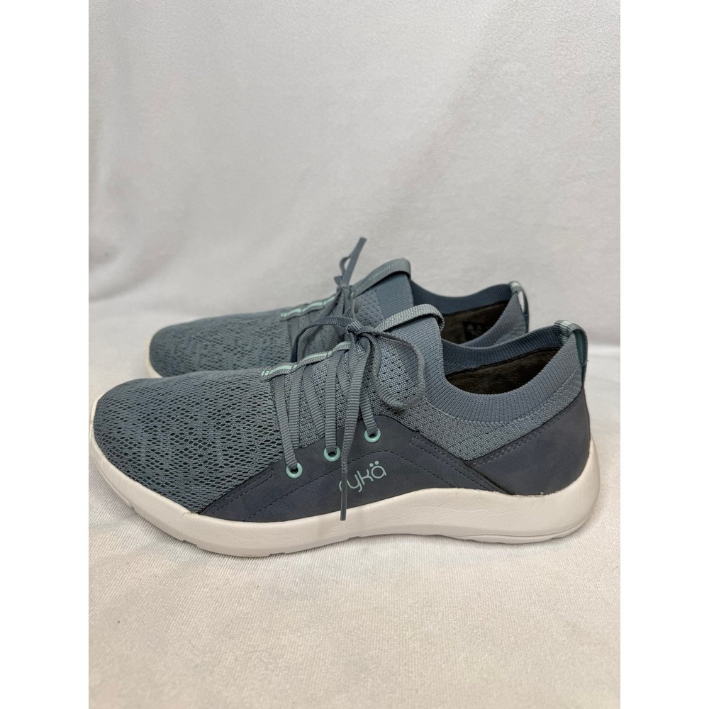 Ryka Empower Lace Womens Blue Mesh Slip On Walking Shoes 9 Wide Sneaker